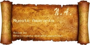 Nyeste Amaranta névjegykártya